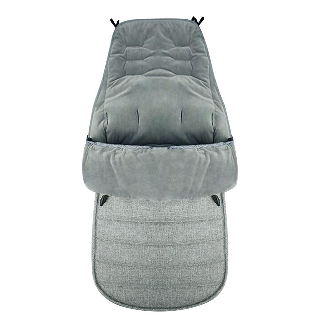Stroller Footmuff Cushion, 2-Way Sleeping Bag, Thick, Warm, Windproof, Cold-Resistant, Non-Slip, Belt Holes, Easy Installation, Adjustable, Zipper Clo