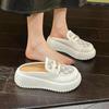 Baotou Half Slippers Women's 2025 Summer New Popular Versatile Fashion Outer Wear Popular Mueller Shoes Platform Women's Shoes