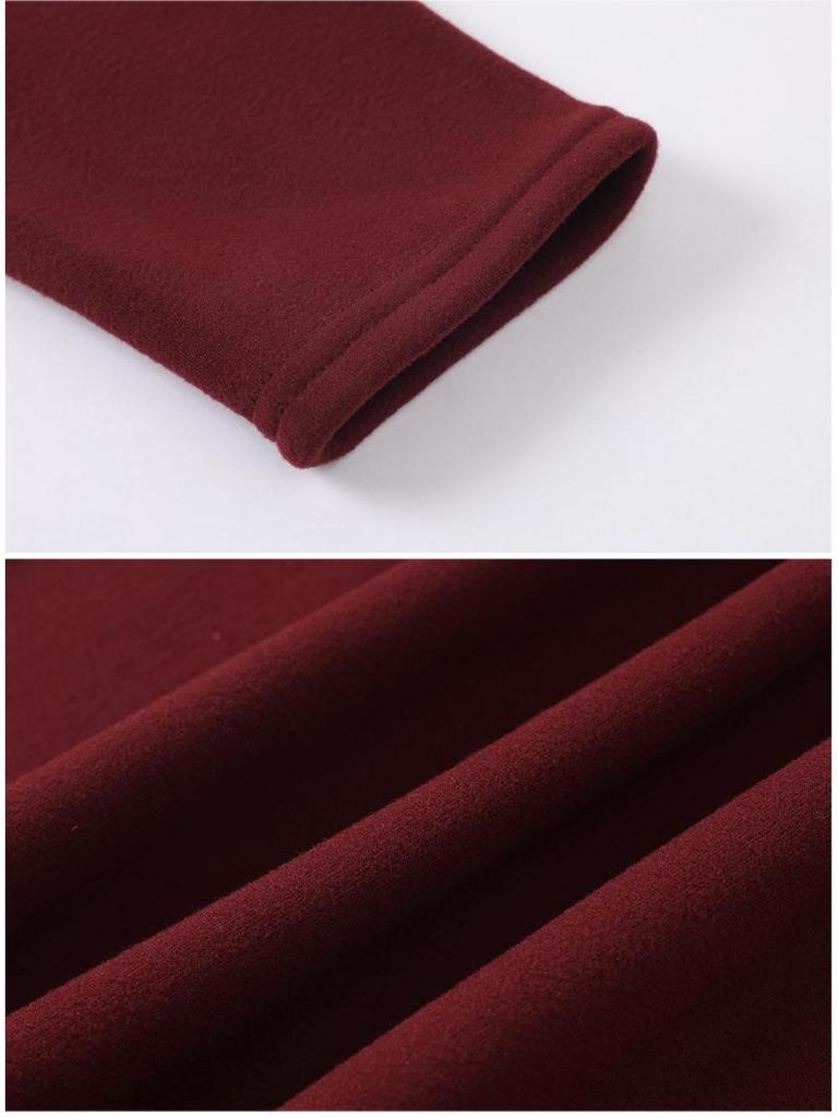 Plus Size Velvet Winter Top - Stylish New Arrival for Middle-Aged Women