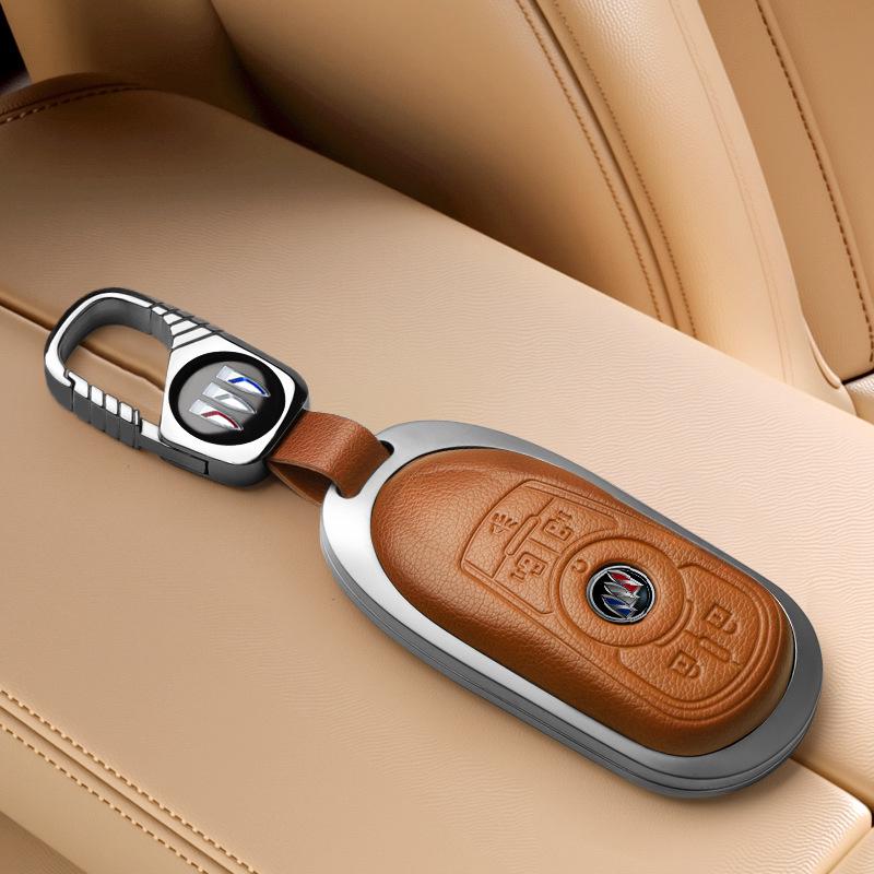 Compatible Key Case for Buick Encore, Envision, Regal, Envision GX/Flag Models, Shell Buckle Design.