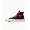 Comme des Garçons PLAY x Chuck 70 High Single Heart - Schwarze Unisex-Sneakers Red Egret A08801C