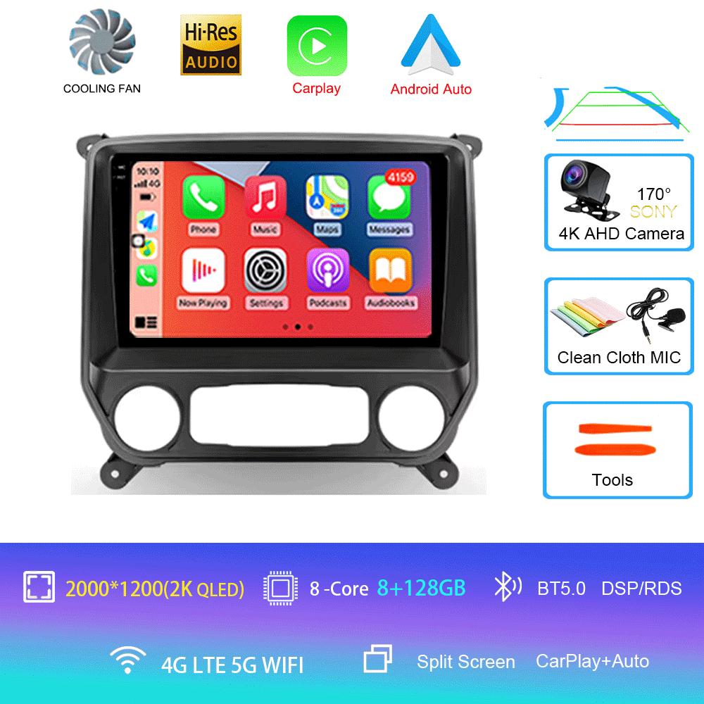 For Chevrolet Silverado 3 GMTK2 2014 2015 2016 2017 2018 Car Radio Android 14 Carplay Auto Multimedia Autoradio Stereo Head Unit