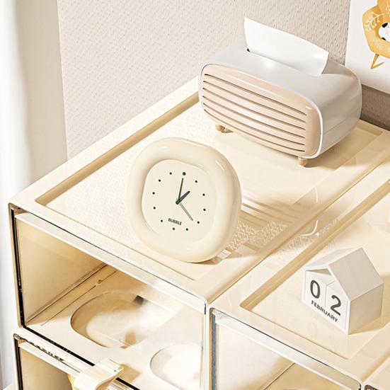 Storage Box Drawer-type Dustproof Container Stackable with Clear Display Case for