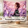Custom Name Wall Hanging Tapestry,Demon Slayer Decorative Backdrop Tapestry For Dorm Home