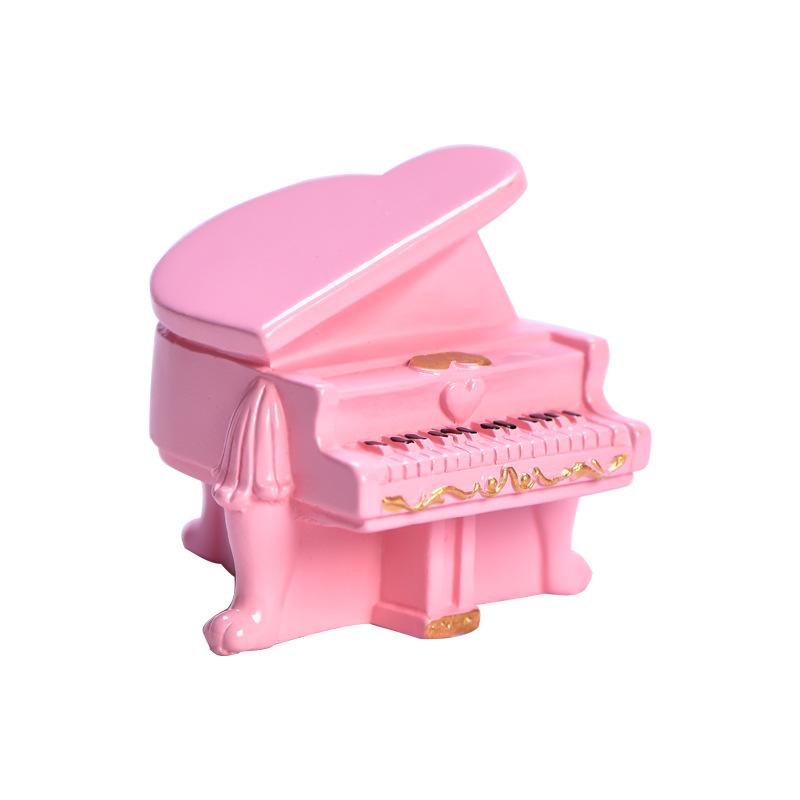 Micro-landscape Resin Decorative Items Simulated Musical Instruments Piano and Guitar Miniature Desktop Ornaments