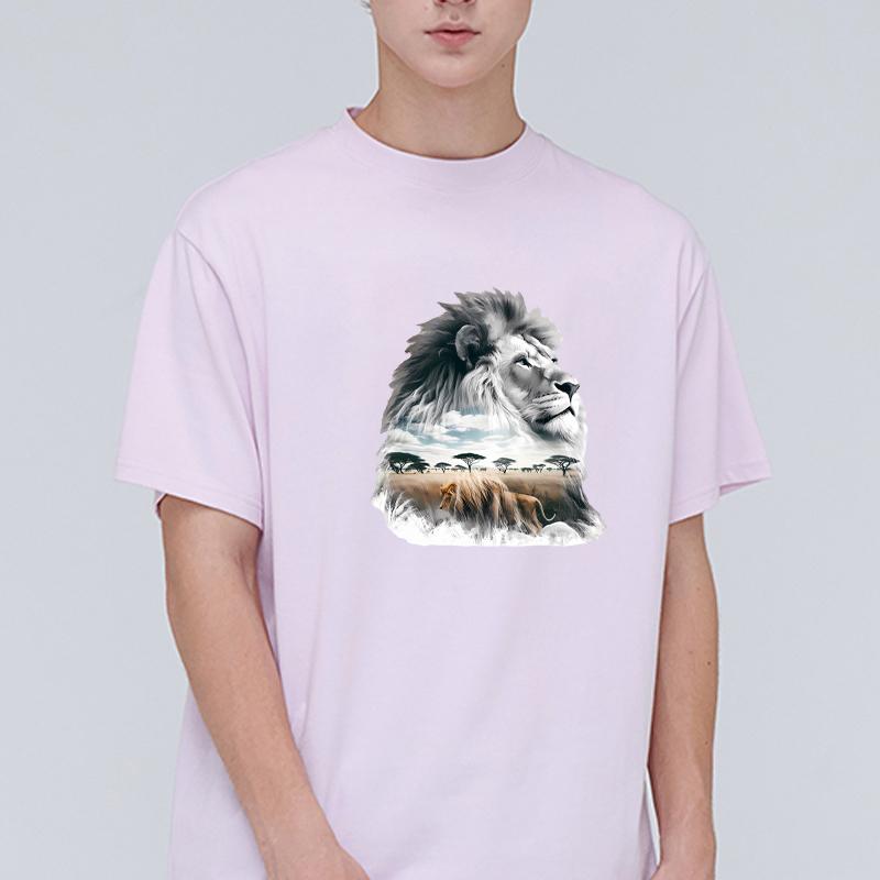Iron Sticker For Clothing Forest Lions Diy Heat Press Appliqued T-Shirt Hoodies Iron On Transfer Easy To Print