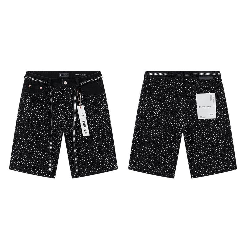 Cross-border Trendy Brand PURPLE BRAND JEANS European and American High Street Loose and Versatile Jeans Shorts Men's and Women's Tide