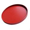1 Piece Round Tray Wood Wooden Bar Pub Waiter Serving Drinks Snacks Food Red