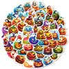 50pcs cartoon pumpkin Halloween decorative stickers, waterproof creative graffiti horror stickers, decorative gifts for kids