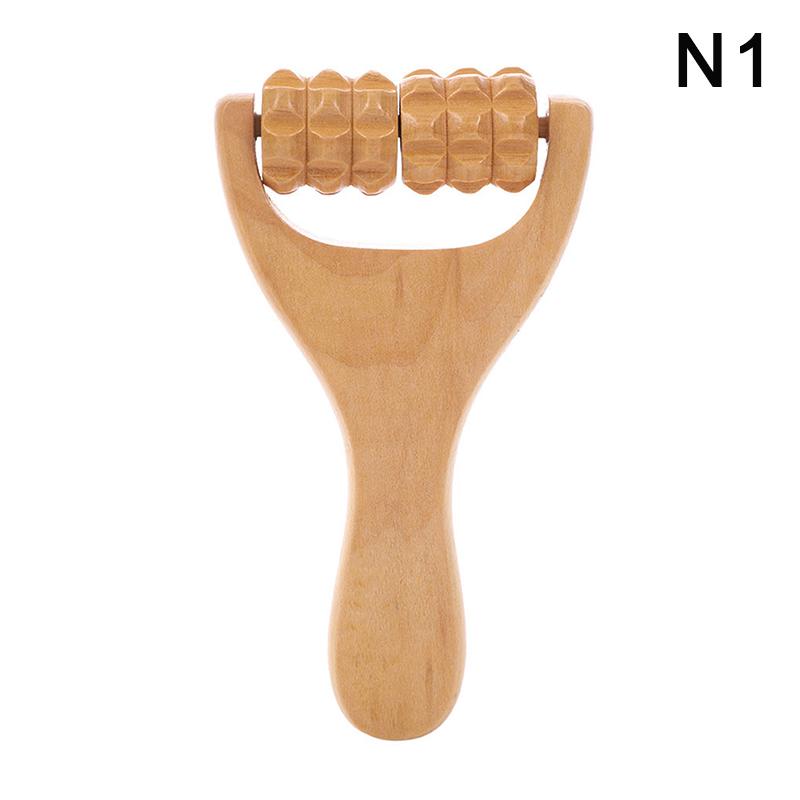 Wooden Roller Massager Therapy Body Massager Face Shoulder Neck Hand Push Rolling Massager Body Soothing Relaxing Massage Tools