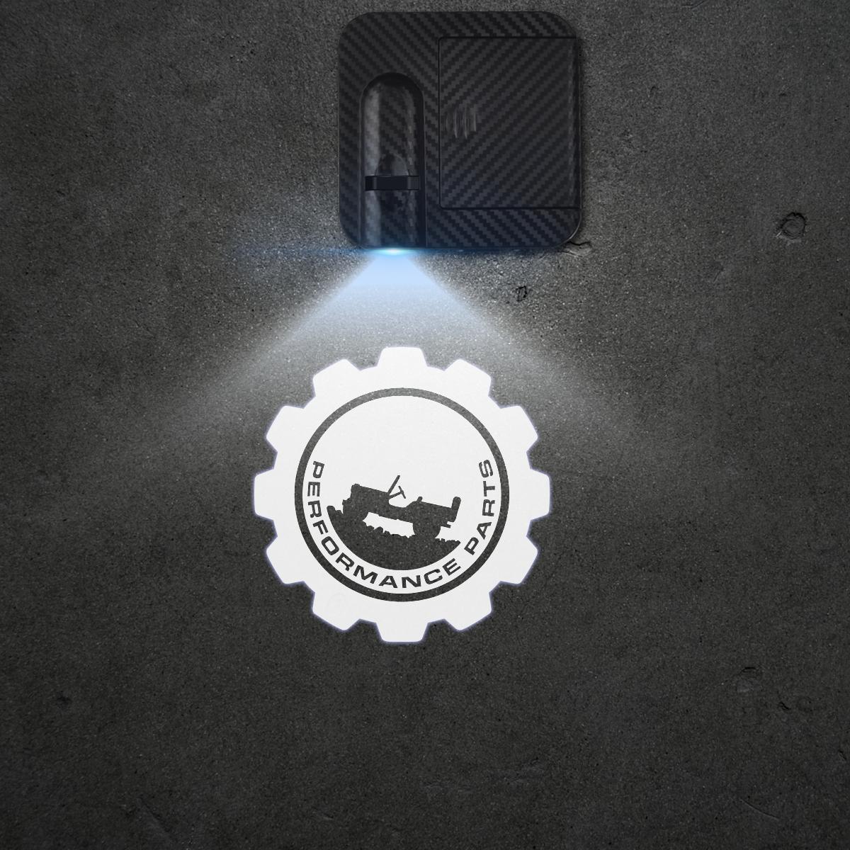 

1/2PCS For Wrangler Cherokee Performance Parts Trail Rated 4X4 Sahara Car Door Welcome Lights Projector Logo Wireless Sensing 1 PCS