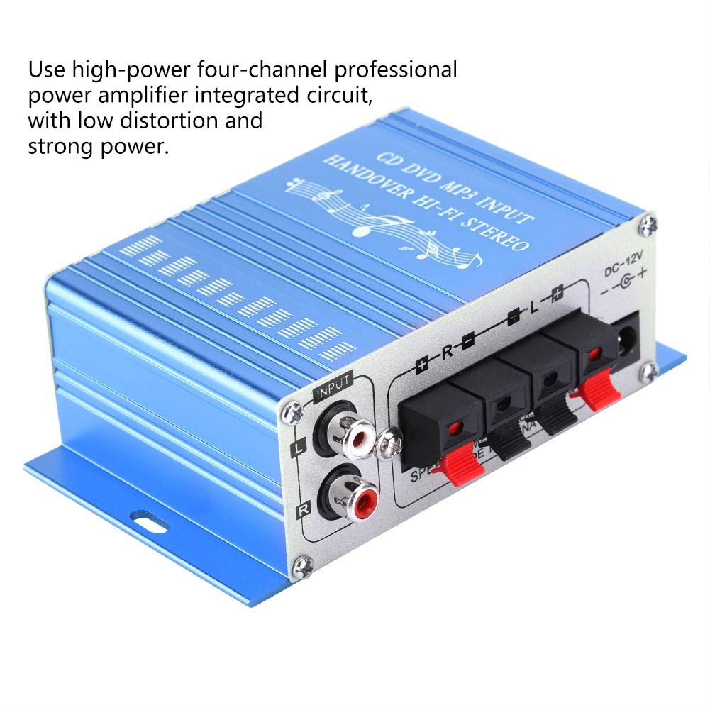 Car Auto Amplifier Power Amplifier Mini Digital Audio Amplifier Treble Bass Volume Control CD