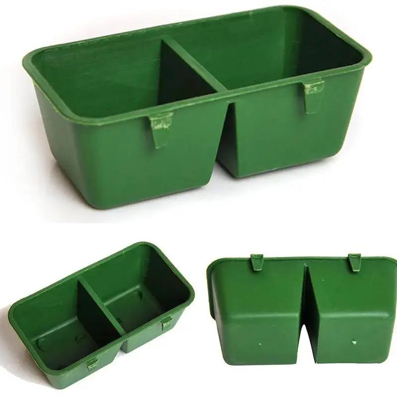 2 Pcs 2 In 1 Parrot Food Water Bowl Dual Feeding Cup Plastic Bird Pigeons Cage Water Food Feeder Bird Parrot Pet Water Bowl