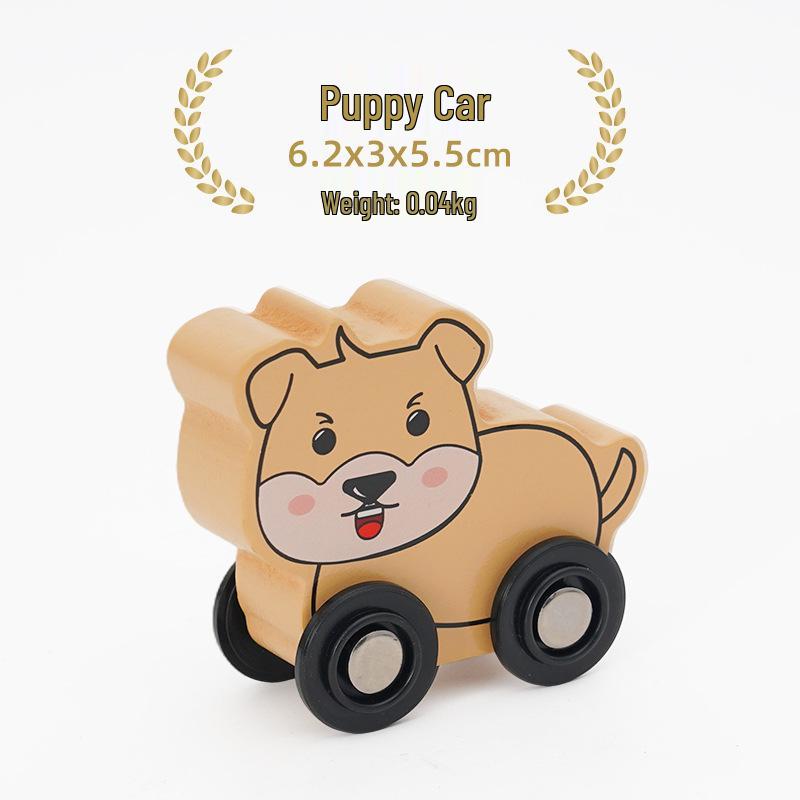 Leku Wooden Train Accessories: Cute Animal, Car, Ship, Spaceship - Compatible with Thomas the Train