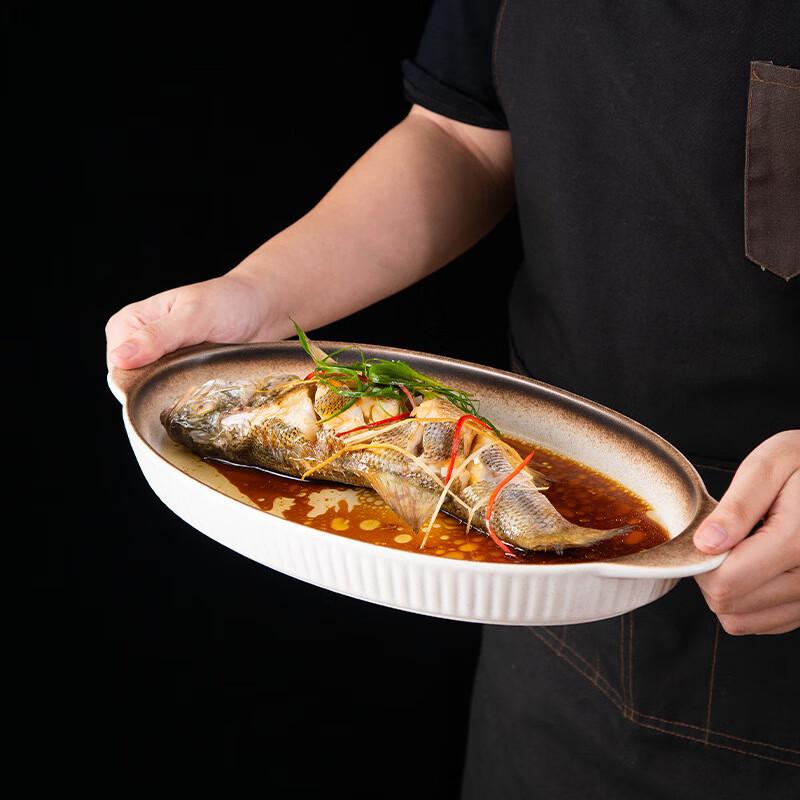 ZISIZ Ceramic Fish & Serving Plate