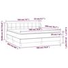 3127506 vidaXL Lit à sommier tapissier et matelas Gris foncé 180x200cm Velours