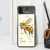Bugs Bees Scientific Decomposition Phone Case Cover for Samsung Galaxy Z Flip 7 6 5 4 3 5G Flip3 Flip4 Flip5 ZFlip6 ZFlip7 Black