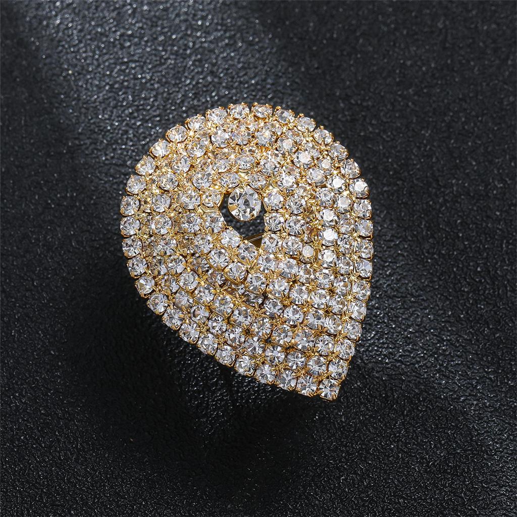 Fashion Teardrop Crystal Ring Temperament Shiny Opening Adjustable Ring Women's Ring Hand Jewelry