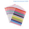 10 Sheets Polka Circle Office Classroom Party Decoration Toys Diary Decoration Marking Sticker 6-45Mm Colored Dot Stickers