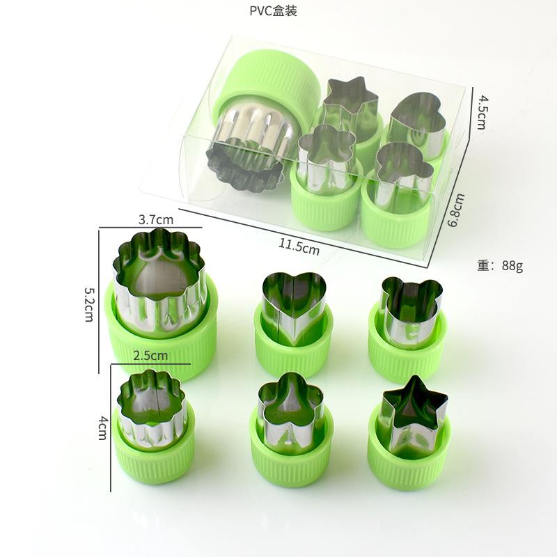 Juego de 9 piezas de acero inoxidable para cortar galletas y verduras, mini moldes para estampar galletas y frutas para hornear para niños