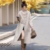 Autumn and Winter New Fashion Fringed Scarf Double-sided Wool Coat Women's Long Temperament Wool Coat