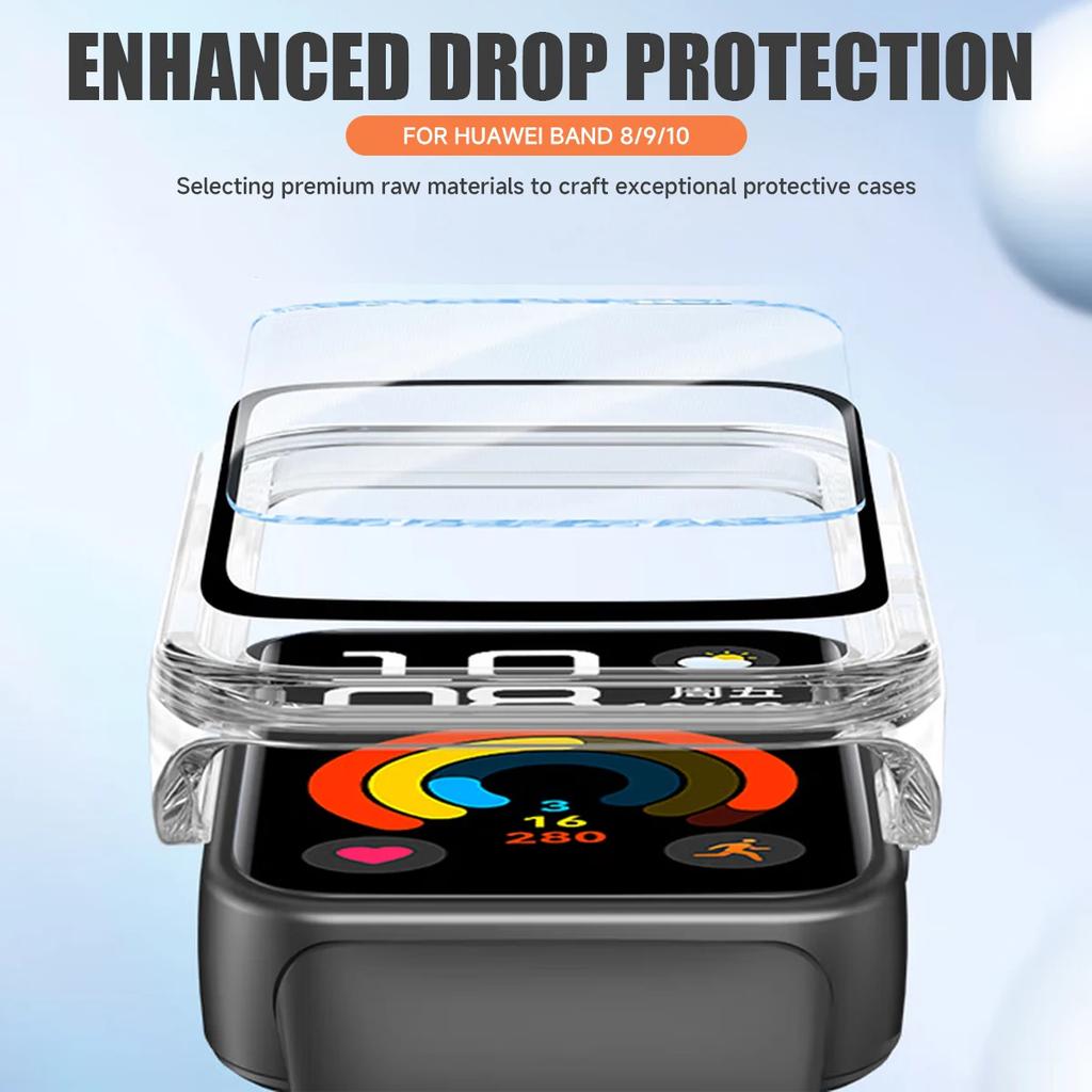 Case+Screen Protector For Huawei Watch 10/9/8 Anti-Drop/Scratch Bumper Shell For Huawei Band 9/8/10 Smartwatch Protective Cover