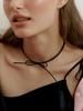 Love Me Monster Ribbon Leather Choker