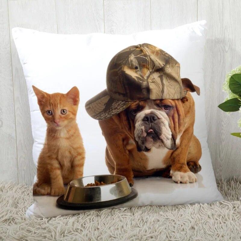Pillowcase Bulldog  Modern Home Living Room Decoration