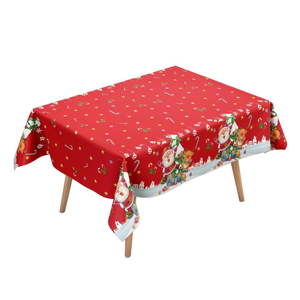 Disposable Christmas Tablecloth Bronzing Table Cover Disposable Tablecloths New Year Party