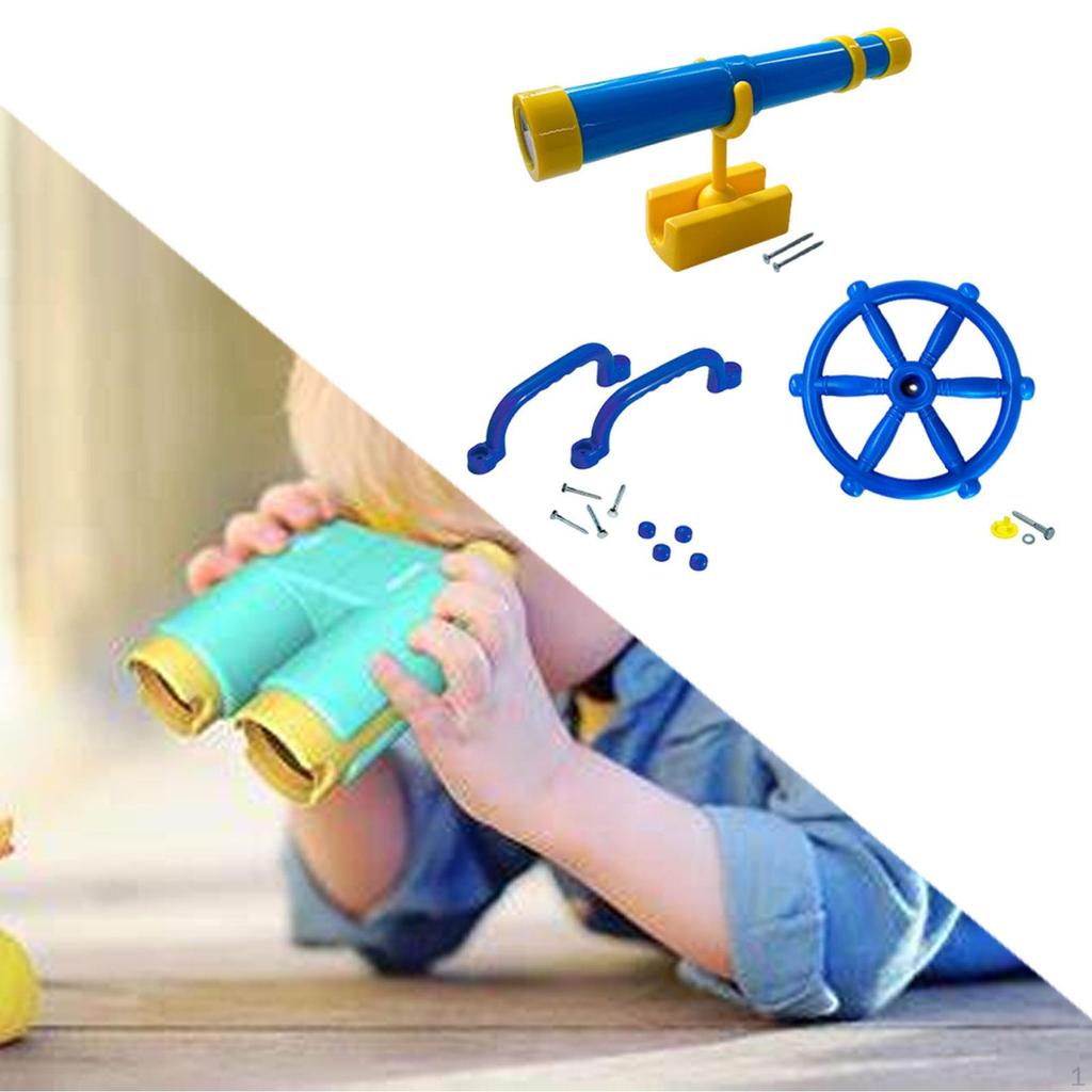 Kids Playground Accessories Set Attachments Easy To Install with Steering Wheel Lightweight