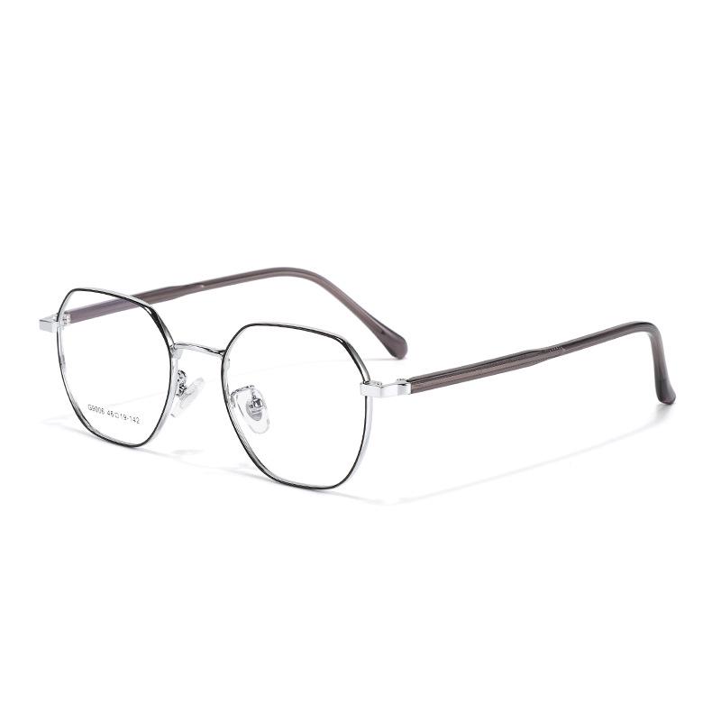 Retro Fashion Small Frame Glasses with High-Quality Multi-Sided Non-Magnetic Legs, Compatible with Myopia Lenses.