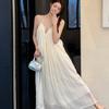 French White Romantic Sleeveless Dress Women's Clothing Early Summer Fairy Fluttering High-end Feeling Beautiful Seaside Vacation Skirt