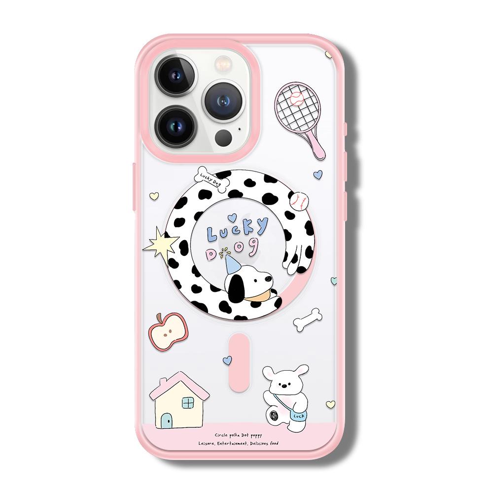 

Zhitai Frosted Magnetic Case for iPhone 15, Compatible with 11, 12, 13, 14 Pro Max - Cartoon Design iPhone 13/14