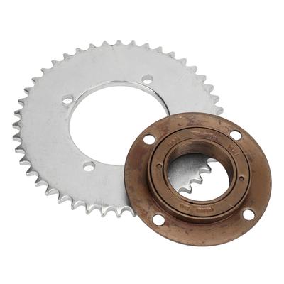 Roue Libre 4 Trous Sans Denture Performances Stables Bonne Résistance Kit de Pignon de Chaîne Arrière T8F 44T pour Motos Miniature