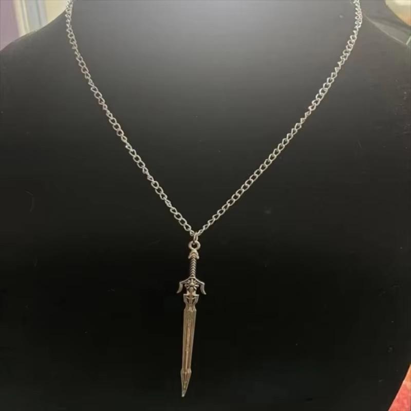[Un Colgante de Espada Retro] Collar con Colgante de Espada Retro, Collar con Colgante de Aleación de Zinc con Forma de Cruz Estilo Punk para Mujeres y Hombres