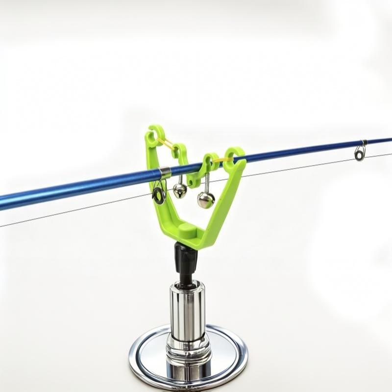 Outdoor Fishing Rod Bite Alarm Clips with Dual Loud Metal Bells Waterproof Plastic Material for Lake Freshwater Fishing