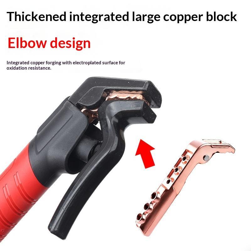 Welding Tongs Heat Resistant Heavy Duty Insulated Handle 1PC High Strength Welding Clamp for Shipbuilding Metal Welding Operations
