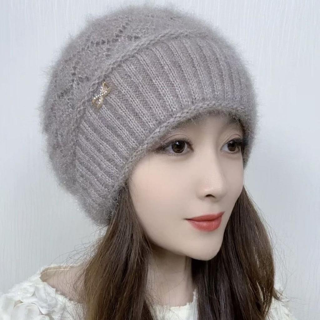 Winter New Squirrel Velvet Double-layer Windproof and Cold-proof Thickened Stacking Hat Beret Women's Warm Winter Hat
