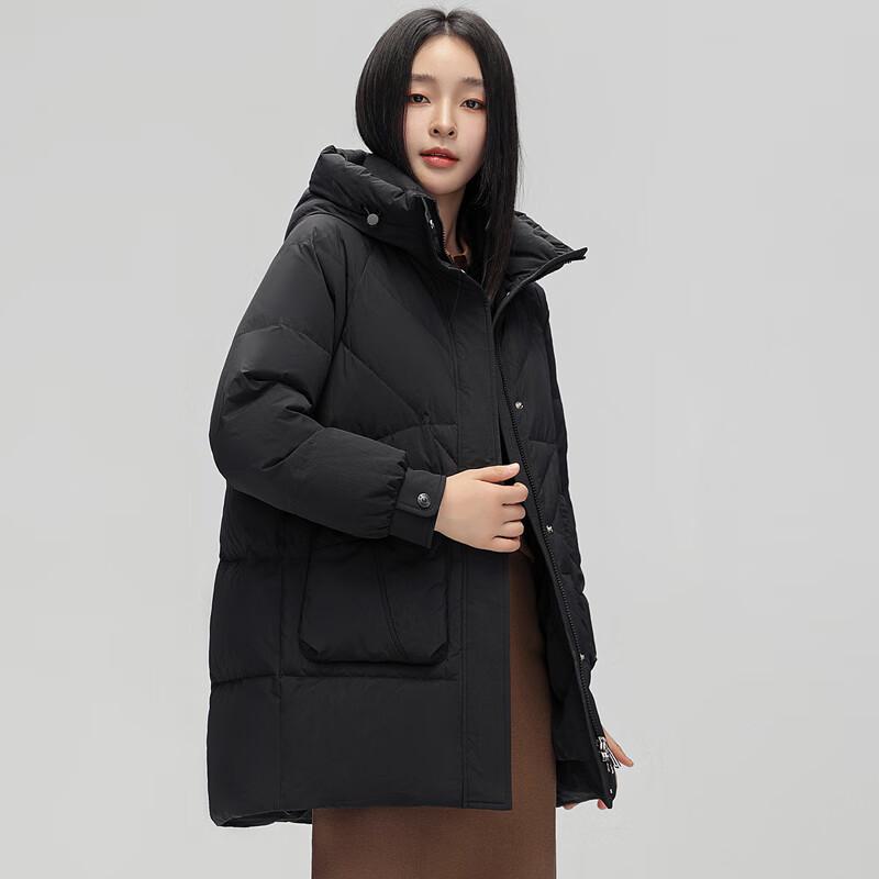 Xuezhongfei Damen Winter Kapuzenjacke Kurz Daunenjacke
