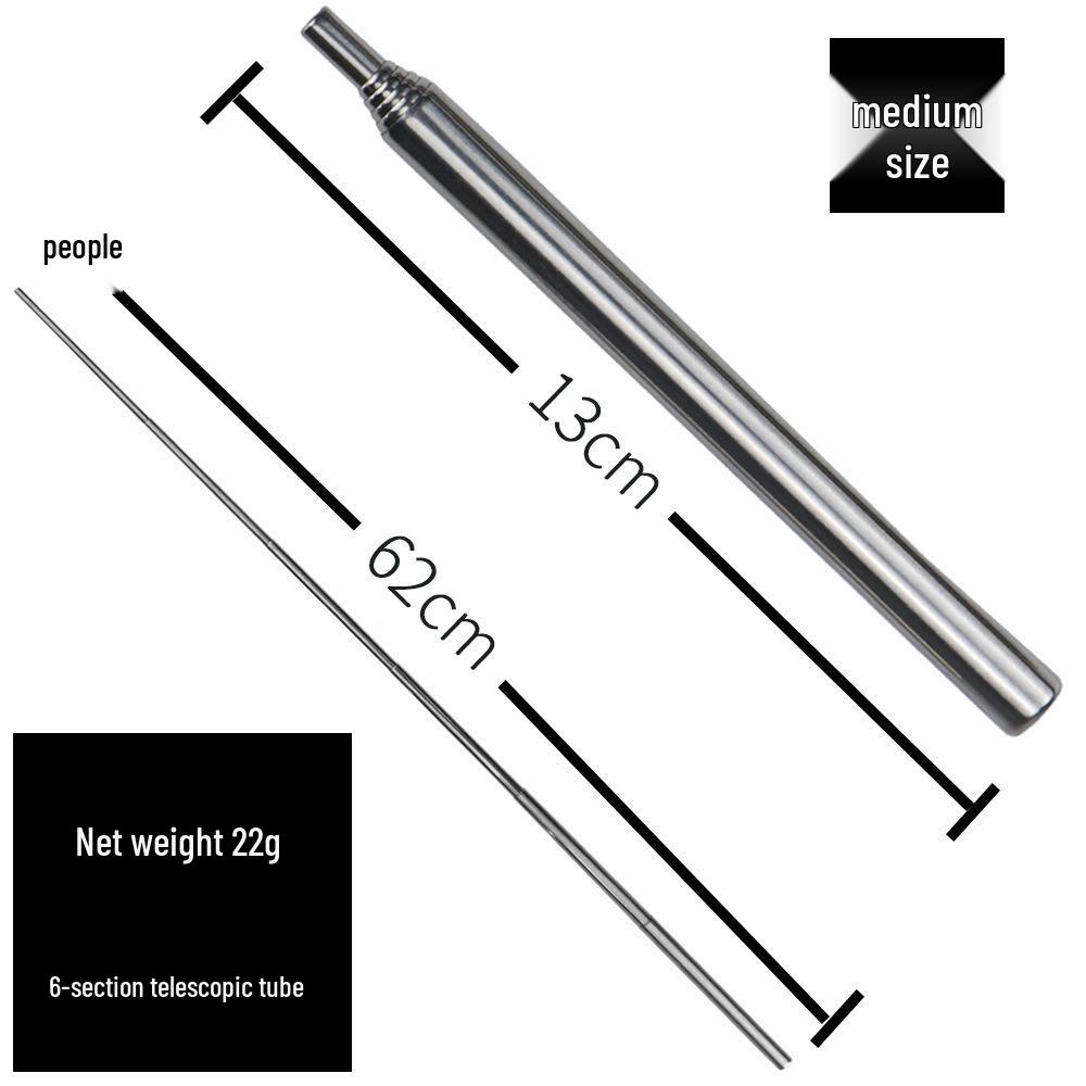 Retractable Stainless Steel Fire Blower Stick - Compact Camping Fire Starter Tool