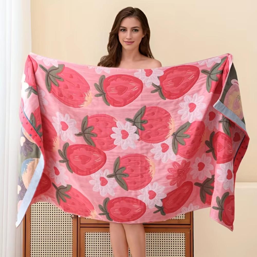 Multi Layer Cotton Gauze Bath Towel Absorbent Baby Blanket Household Beach Towel  Swimming
