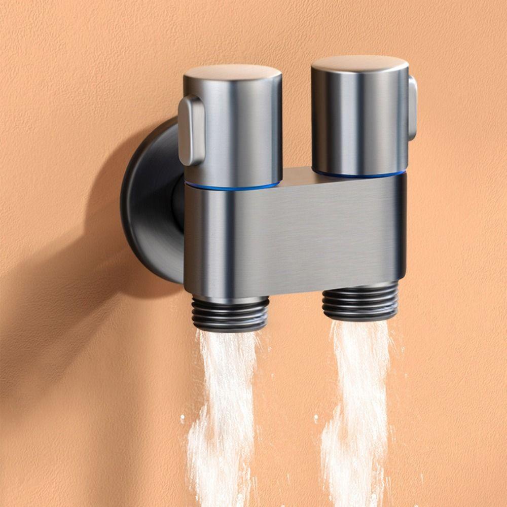 Automatic Water Stop Faucet Water Stop Valve Dual Control Toilet Triangle Valve  Laundry Room