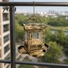 Outdoor Bird Feeder Retro Metal Feeder, Hanging with Transparent Acrylic Large Opening Panels, Decorative Garden for Backyard Wild Birds European