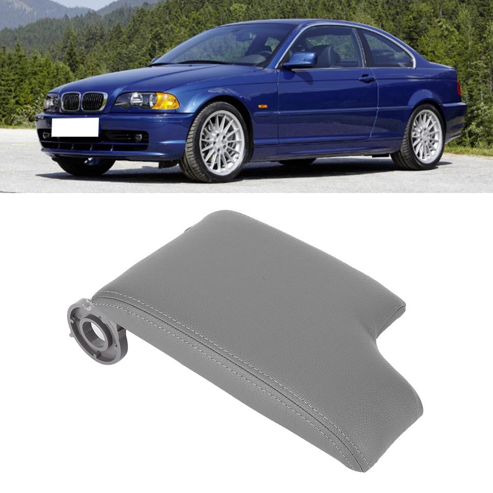 Car Center Console Armrest Cover Pad Cushion Fits for E46 1999 2004Gray