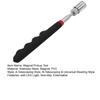 Telescoping Magnetic Pickup Tool with LED Light Non-Slip Stainless Steel Extendable Magnet Pickup with Plastic Handle for Bolts Metal