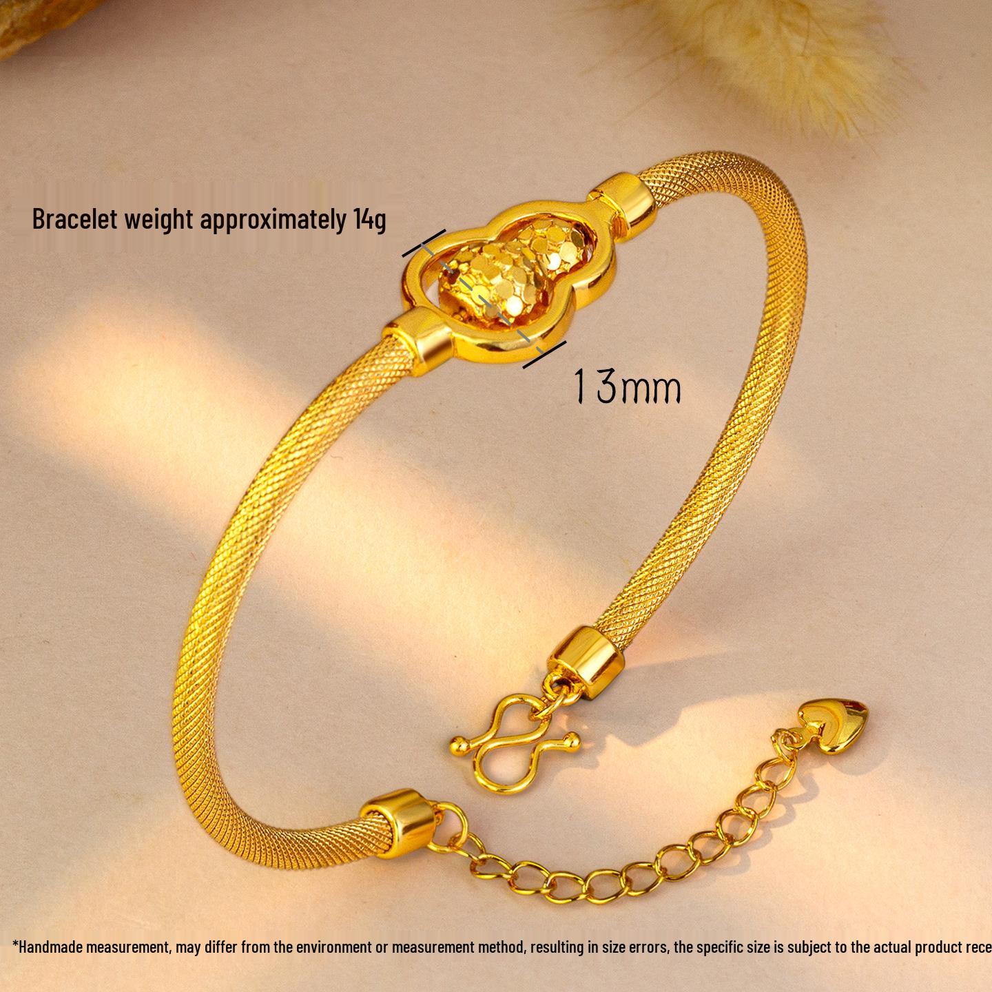 Вдохновленный Xiaohongshu Вращающийся браслет-тыква с золотыми вкраплениями - Ретро, Высококачественный дизайн «Дробленый лед»