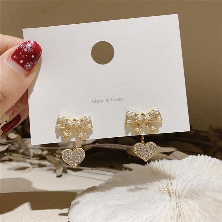 Pinkdudu Cute Hollow Out Heart Stud Earrings Korean Style Zinc Alloy Earrings Gold Plated Drop Earrings Women Jewelry PD2223