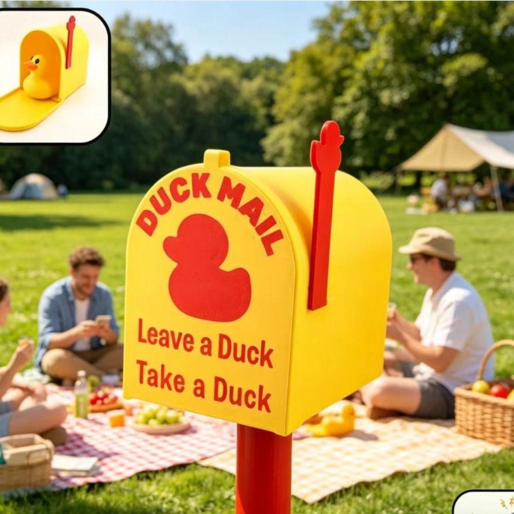 Gift Magnetic Duck Mailbox 3D Printed Door Decoration Sailor 3D Printed Duck Home Decor