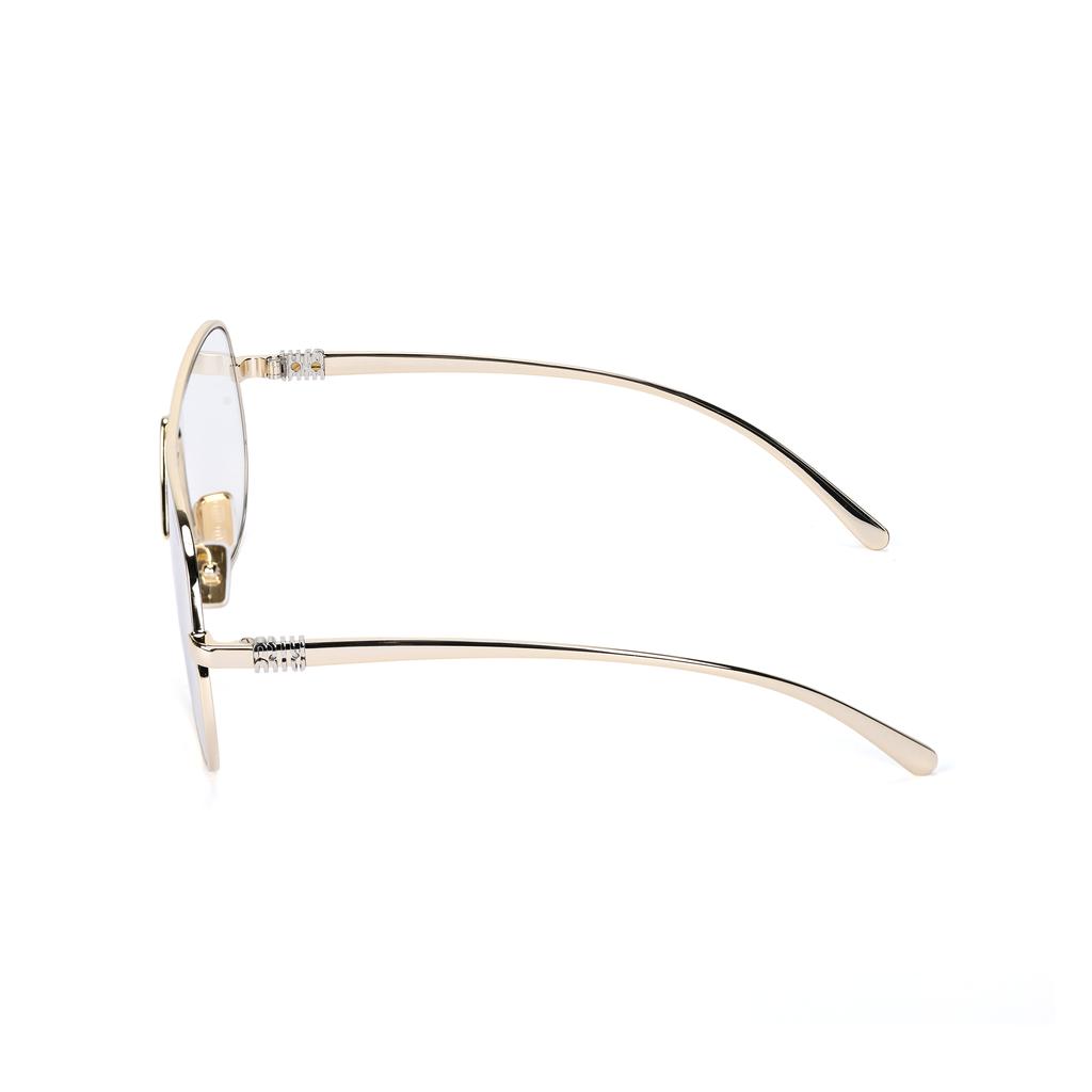 Miu Miu Lightweight Fashion Oval Sunglasses Women sunglasses Gold SMUA56_S5AK_FE08N_C_066