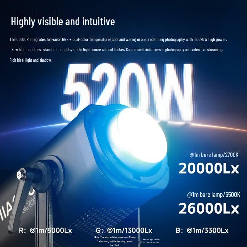 Miaotu CL500R 520W RGB LED Video Light